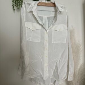 ZARA FLOWY SHIRT WITH POCKETS